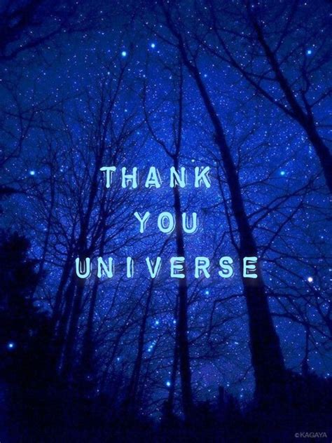 Thank you universe wallpaper 🌚💙 | Universe quotes, Money and happiness ...