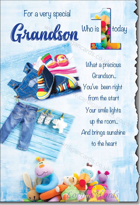 Grandson 1st Birthday | Greeting Cards by Loving Words