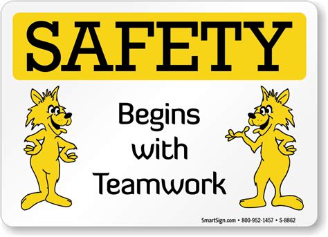 Safety Begins With Teamwork Sign With Graphic, SKU: S-8862 - MySafetySign.com