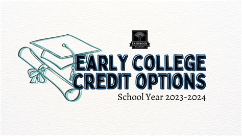 EARLY COLLEGE CREDIT OPTIONS – Eastbrook Academy