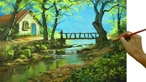 Landscape Painting In Acrylics Tutorial – Warehouse of Ideas