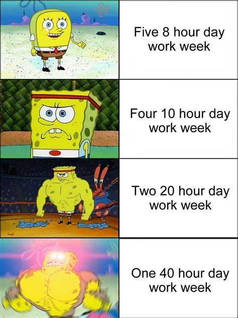 Ultimate Work Schedule | /r/BikiniBottomTwitter | SpongeBob SquarePants ...