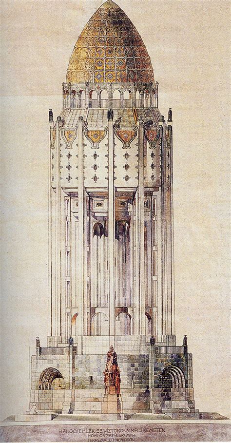 Ödön Lechner, 1914 | Architecture drawing, Architecture sketch ...