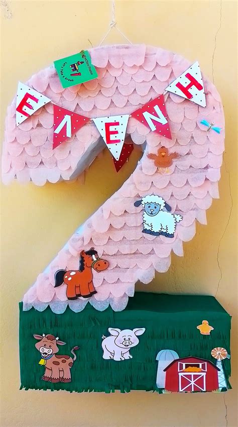 No2 Custom Pinata With Farm's Animals Pighorse Sheep - Etsy