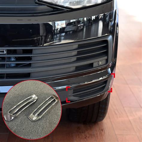 For VW Volkswagen Transporter (T6) Caravelle 2017 2018 ABS Chrome Car Front Bottom Side Grille ...