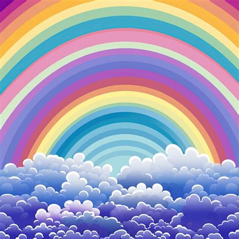 Premium AI Image | purple rainbow stripes in the sky rainbow wallpaper ...