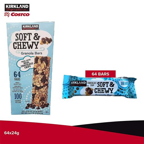 Kirkland Signature Soft & Chewy Chocolate Chips Granola Bars, 54.4 oz