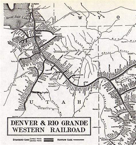 1936 Antique Denver and Rio Grande Western Railroad Map | Etsy