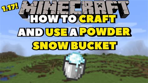 How To Craft and Use a Powder Snow Bucket! | Minecraft 1.17 Tutorials - YouTube