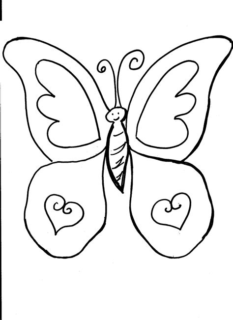 Preschool printable butterfly coloring pages - Olfeev