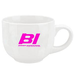 Coffee Mug Latte 16oz Braniff BI Logo Hot Pink – Braniff Boutique