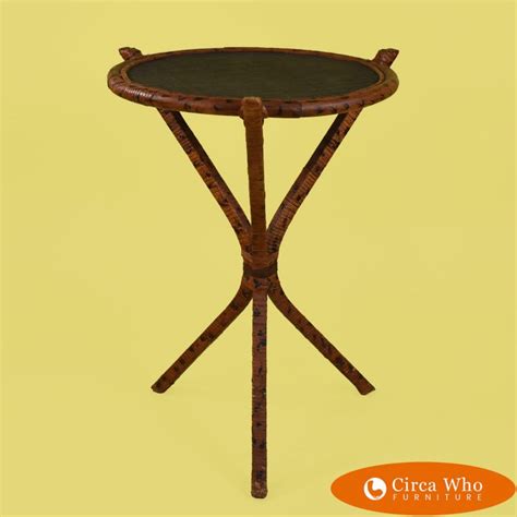 Burnt Bamboo Round Side Table | Circa Who