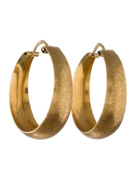 18K Hoop Earrings - Earrings - FJE28760 | The RealReal