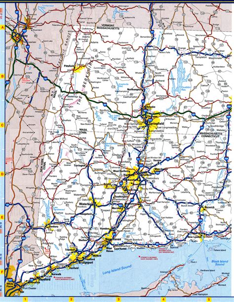 Map of Connecticut roads and highways. Large Connecticut state map