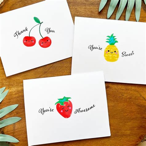 Fruit Thank You Cards - Free Printable