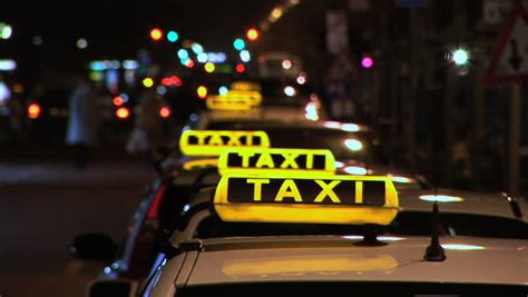 Taxi At Night Stock Footage Video 543850 - Shutterstock