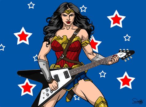 WONDERWOMAN GUITAR [REQUEST] by Kaywest on DeviantArt