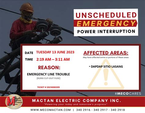 JUNE 13, 2023 OUTAGE NOTICES – Mactan Electric Company Inc.