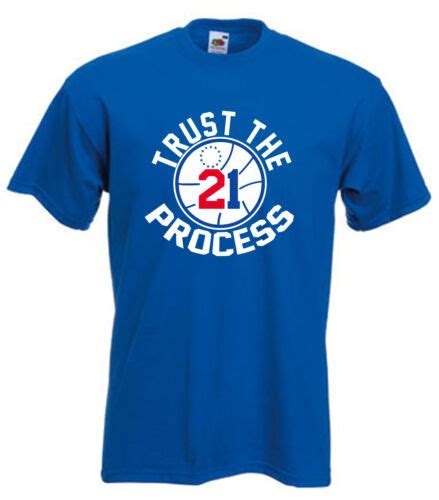 Joel Embiid Philadelphia 76ers "Trust The Process" T-shirt jersey S-5XL | eBay