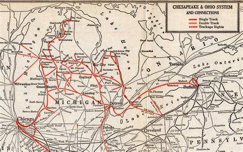 1932 Antique C & O Railroad Map Vintage Chesapeake and Ohio | Etsy