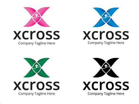 X Cross Logo Design Icon Template Graphic by RaKaVect · Creative Fabrica