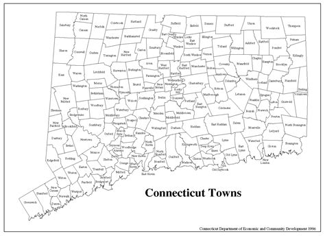 DECD: Connecticut maps | Town map, Map of ct, Printable maps