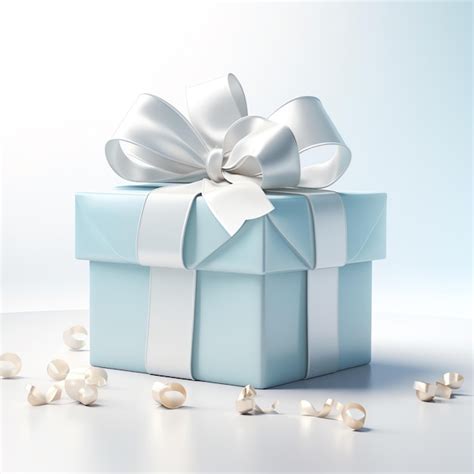 Premium AI Image | a blue gift box with a white bow