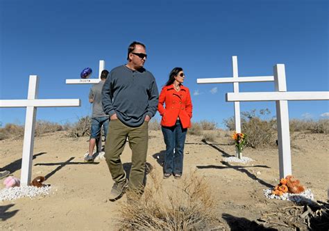 McStay family, friends erect crosses near Victorville desert grave ...