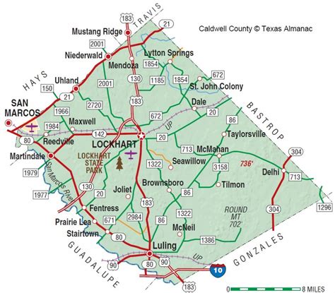 Map Of Caldwell County In Texas Stock Vector - Illustration Of ...