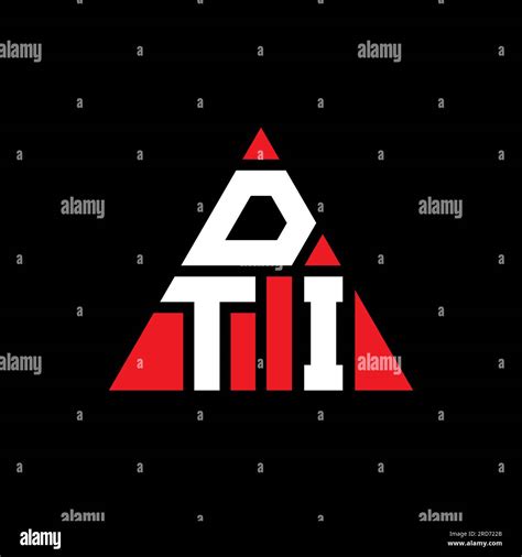 DTI triangle letter logo design with triangle shape. DTI triangle logo design monogram. DTI ...