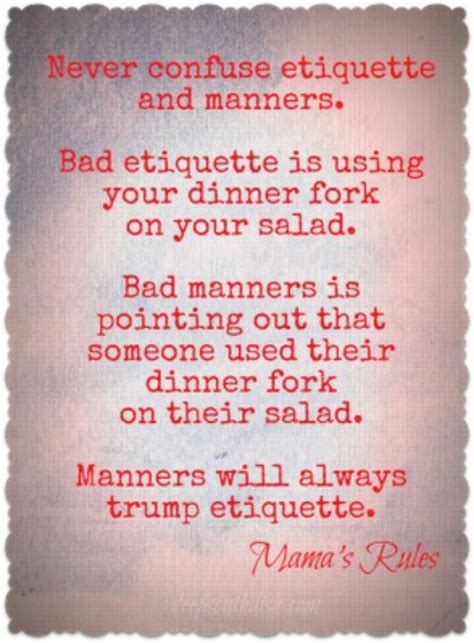 Quotes On Etiquette And Manners. QuotesGram