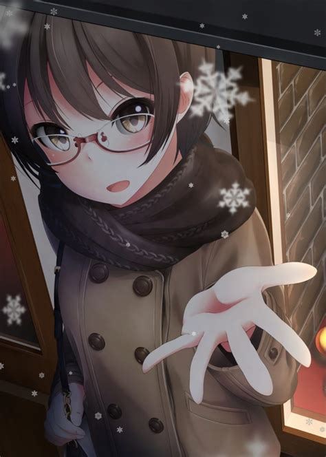 Brown Hair Anime Girl Glasses - Anime Wallpaper HD