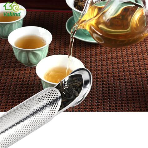 1Pcs Stainless Steel Pipe Design Strainer Tea Infuser Feel Good Holder Tool Tea Spoon Infuser ...