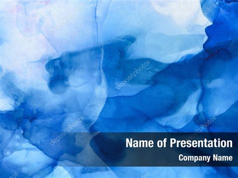 Blue watercolor ppt theme PowerPoint Template - Blue watercolor ppt theme PowerPoint Background