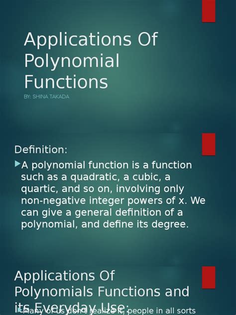 Applications of Polynomial Functions | Polynomial | Function (Mathematics)