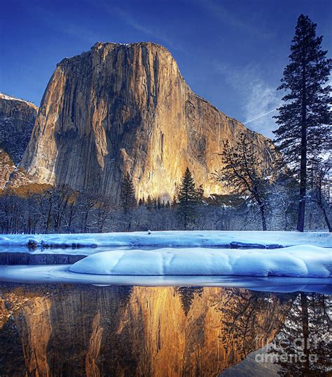 Yosemite Valley Winter Sunrise El Capitan Photograph by Chase Lindberg