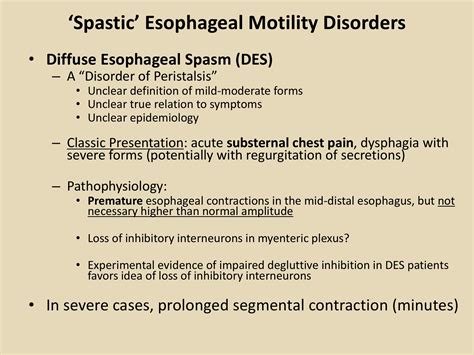 Esophageal Dysmotility