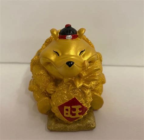 Feng Shui Chinese Zodiac Rat Golden Mouse Wealth Statue - Etsy