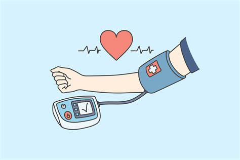 Measuring blood pressure and healthcare concept. Human hand wearing ...