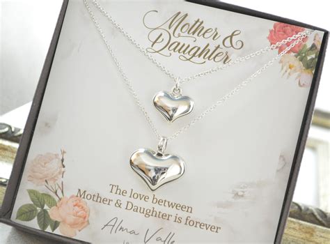 Mother and daughter necklace Mother of the bride gift Gift | Etsy ...