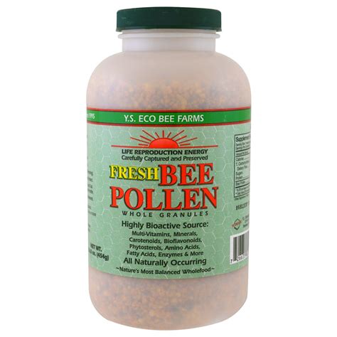 Y.S. Eco Bee Farms Fresh Bee Pollen Granules, Whole, 16.0 oz (454 g ...