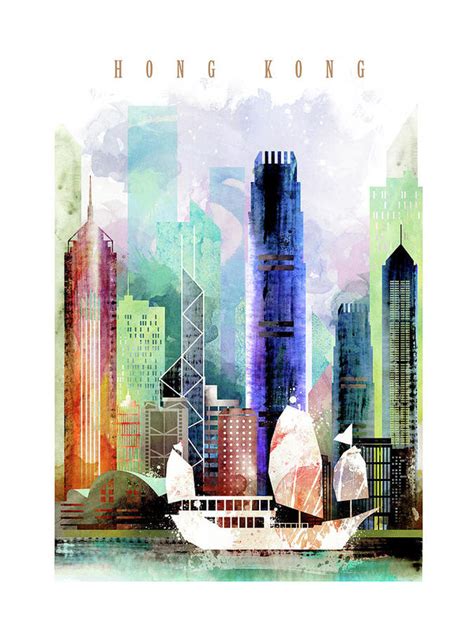 Hong Kong Skyline Drawing at PaintingValley.com | Explore collection of ...