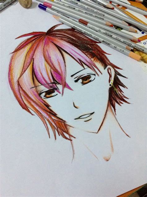 Anime Boy Drawing Colored