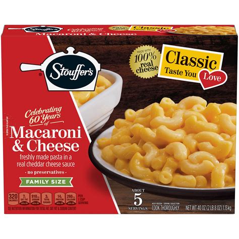 STOUFFER’S CLASSICS Macaroni & Cheese, Family Size Frozen Meal - Walmart.com