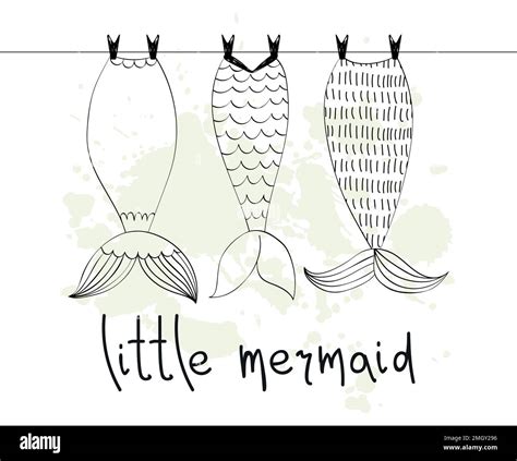 Vector mermaid tails Stock Vector Image & Art - Alamy