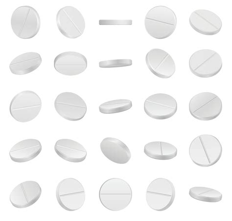 Realistic medical pills isolated on white background Vector 2433224 Vector Art at Vecteezy