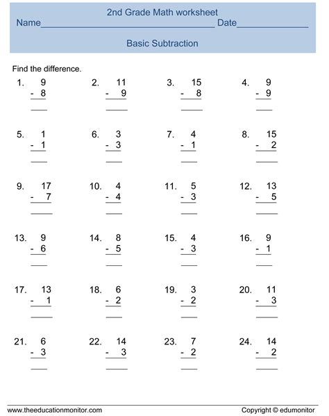 First Grade Addition And Subtraction Worksheets | Search Results ...