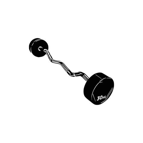 Black and white Barbell Vector illustration. 23504868 Vector Art at Vecteezy