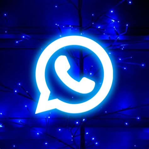 Neon blue whatsapp logo - fepna