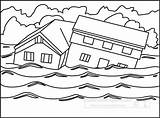Cartoon Flood Coloring Pages Sketch Page sketch template